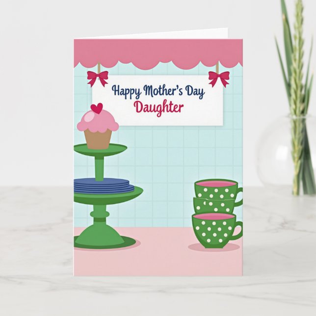 Charming Mothers Day Tea Card (Front)
