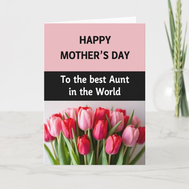 Charming Mothers Day Tulips Card (Front)