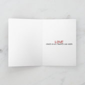 Charming Mountain Bears in Love Valentine's Day Holiday Card (Inside)