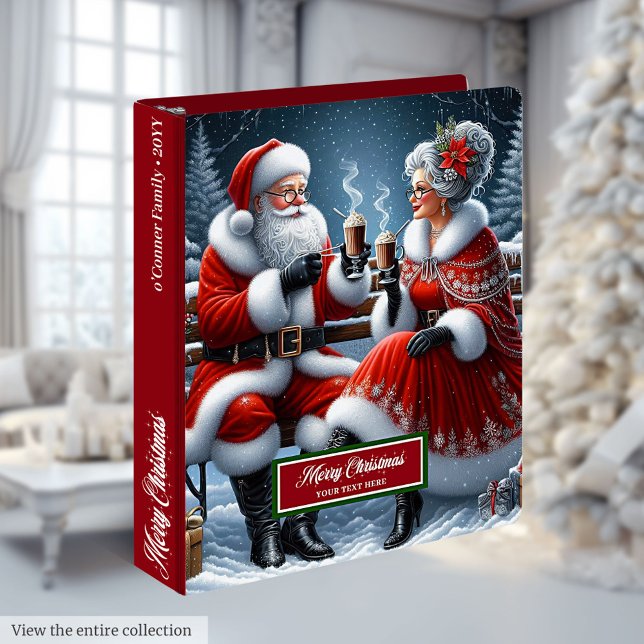Charming Mr. and Mrs. Claus Christmas Ring Binder (Charming Mr. and Mrs. Claus Christmas Ring Binder)
