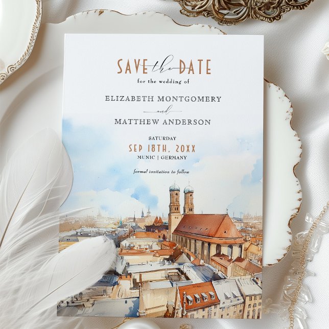 Charming Munich Wedding Save the Date Card (Creator Uploaded)