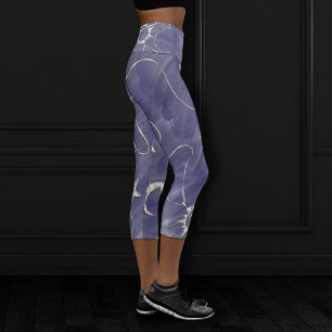 Charming Mystique Silver Moon Stars Sun Amulet Capri Leggings