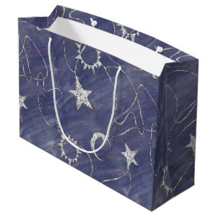 Charming Mystique Silver Moon Stars Sun Amulet Large Gift Bag