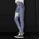 Charming Mystique | Silver Moon Stars Sun Amulet Leggings<br><div class="desc">Trendy and sophisticated silver celestial amulet charms on chain necklaces offset by a mottled watercolor muted background. This fun novelty seamless pattern features a dynamic unisex (yet feminine) abstract gradient that adds perfect pop of color. For customizations or other colors,  please visit JustFharryn @zazzle.com #bohochic #zazzlemade</div>
