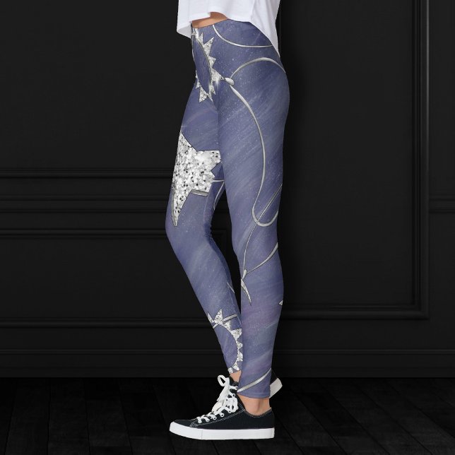 Charming Mystique | Silver Moon Stars Sun Amulet Leggings (Creator Uploaded)