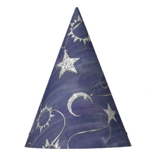 Charming Mystique   Silver Moon Stars Sun Amulet Party Hat