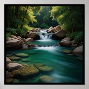 Charming nature landscape poster