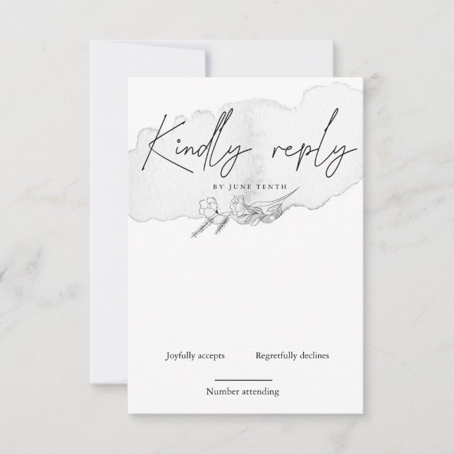 Charming Nature Vertical RSVP Card (Front)