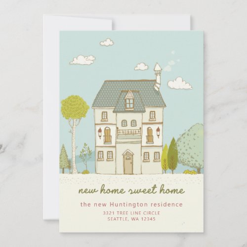 Charming New Home Sweet Home Moving Announcement