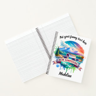 Charming NH covered bridge view Notebook