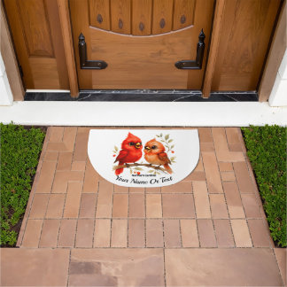 Charming Northern Cardinal  Doormat