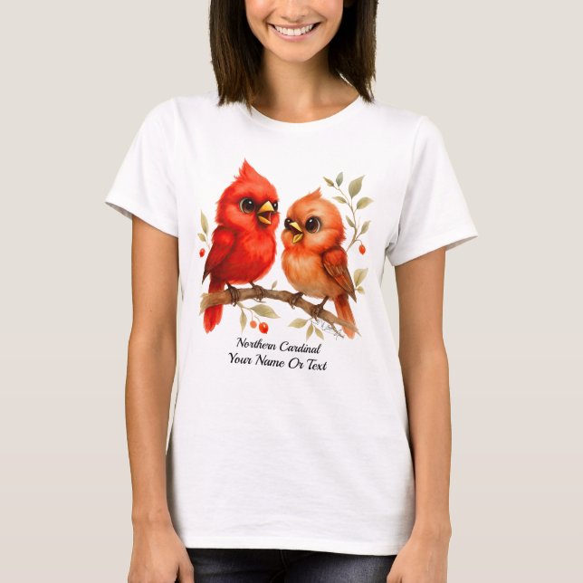 Charming Northern Cardinal T-Shirt (Front)