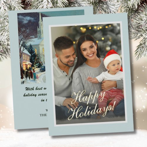 ***Charming Nostalgic Happy Holiday Photo Card