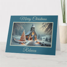 Charming Old Stone Church at Christmas