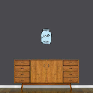 Charming Painted Mason Jar Small Wall Decal
