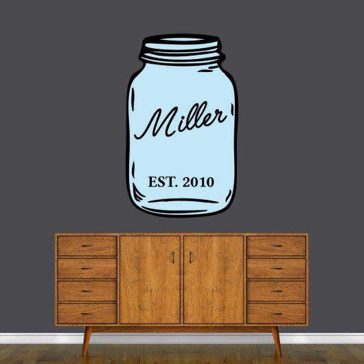 Charming Painted Mason Jar X-Large Wall Decal (Front)