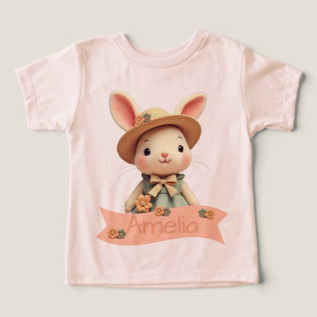 Charming Pastel Bunny Toddler T-shirt (Design Front)