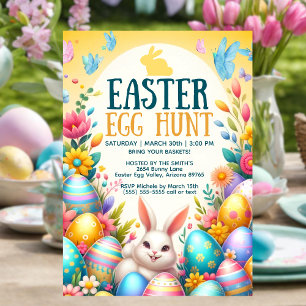 Charming Pastel Easter Egg Hunt Invitation