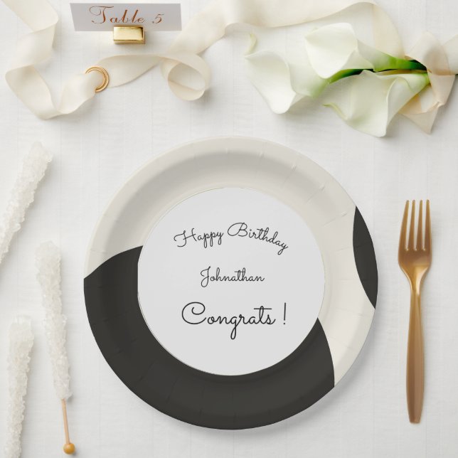 Charming Personalize Paper Plates (Wedding)
