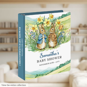 Charming Peter Rabbit Baby Shower Photo Memory 3 Ring Binder
