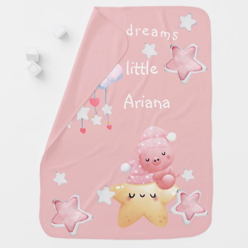 Charming Piggyâs Starry Slumber Nursery Girl Baby Blanket