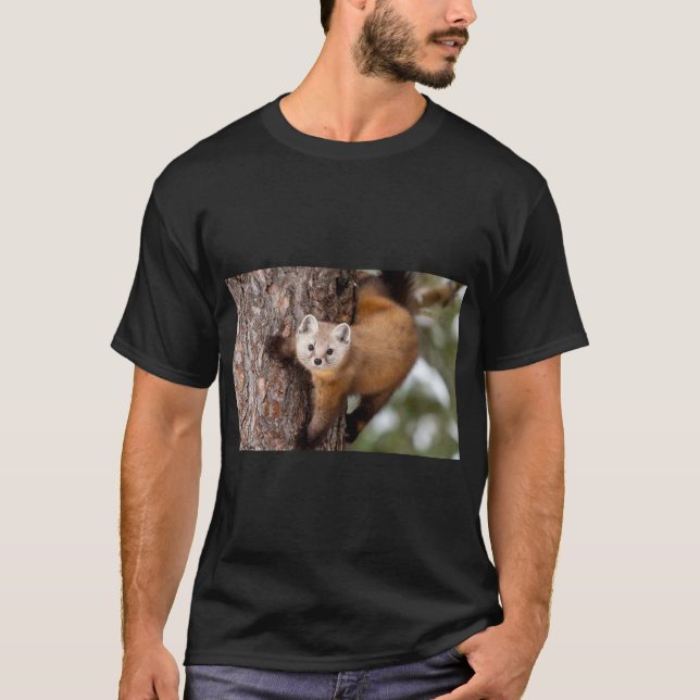 Charming Pine Marten Wildlife T-Shirt (Front)