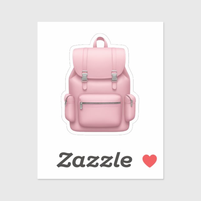 Charming Pink Backpack Emoji  Sticker (Sheet)
