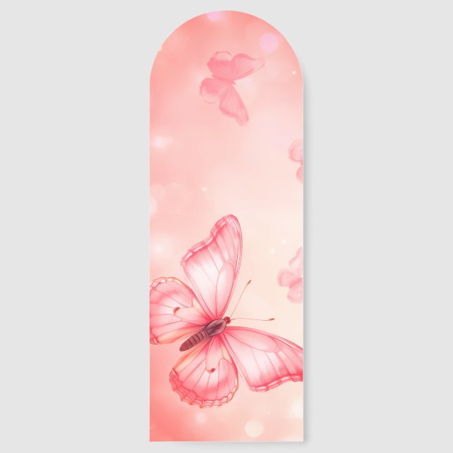 charming pink butterflies bookmarks (Front)