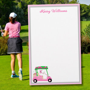 Charming Pink Golf Theme Personalized Stationery