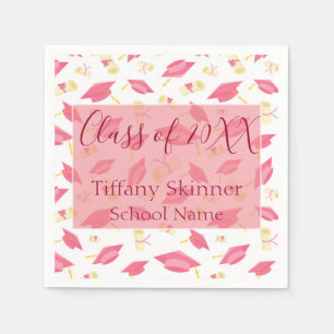 Charming Pink Graduate Napkins