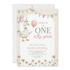 Charming Pink One Silly Goose 1st Birthday Party