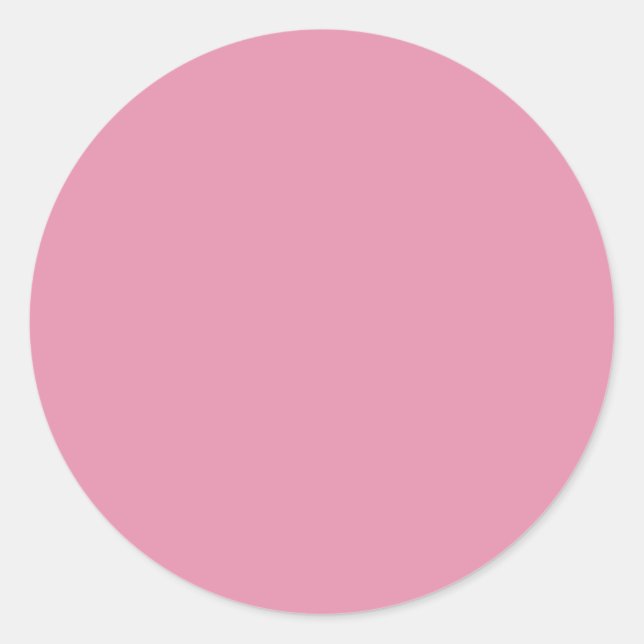 Charming Pink Solid Color Classic Round Sticker (Front)