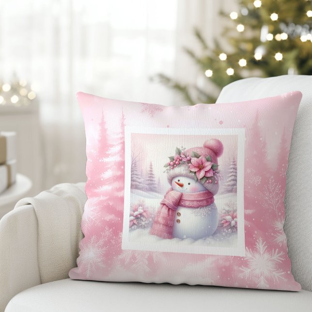 Charming Pinkmas Winter Forest Kids Holiday Pillow (Charming Pinkmas Winter Forest Kids Holiday Pillow

)