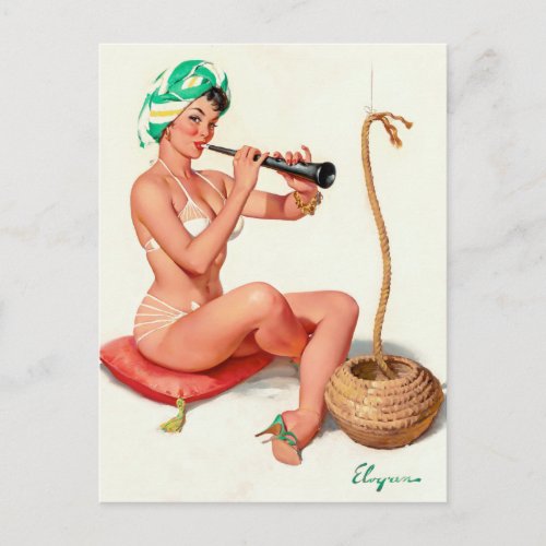 Charming Pinup Postcard