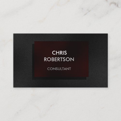 Charming Plain Gray Red Attractive Business Card