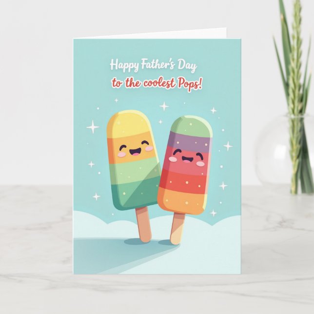 Charming Popsicle Fathers Day Card (Front)
