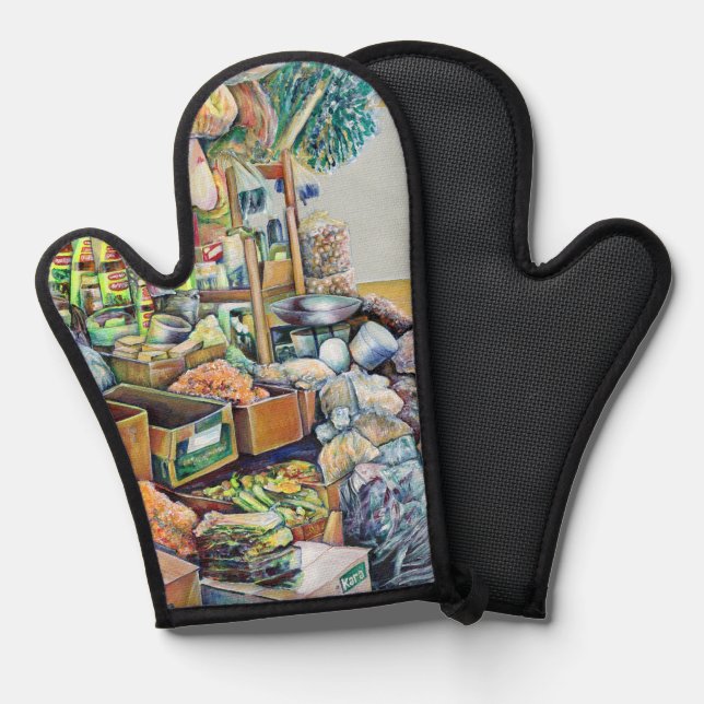 Charming Promises of a Fine Tekka Centre, Singapor Oven Mitt (Front/Back)