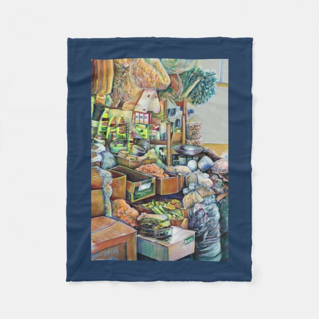 Charming Promises of a Fine Tekka Centre Singapore Fleece Blanket (Front)