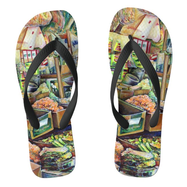 Charming Promises of a Fine Tekka Centre Singapore Flip Flops (Footbed)