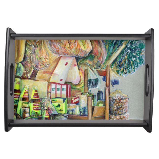 Charming Promises of fine Tekka Centre, Singapore Serving Tray (Front)