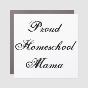 Charming Proud Homeschool Mama Car Magnet