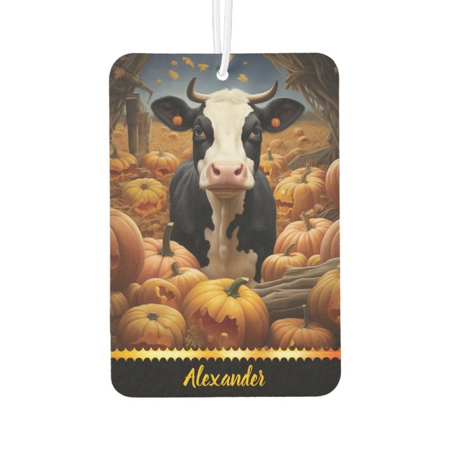 Charming pumpkin and leaf air freshener (Back)