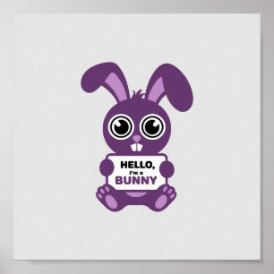 Charming Purple Bunny : Spread Joy! Poster