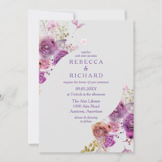 Charming Purple Floral Elegance Wedding