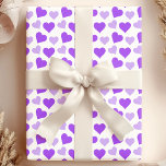 Charming Purple Hearts on White Wrapping Paper<br><div class="desc">Celebrate love and affection with this charming purple hearts on white wrapping paper. The design features an array of purple hearts in various shades, beautifully scattered across a crisp white background. Ideal for Valentine's Day, anniversaries, weddings, or any heartfelt occasion, this wrapping paper adds a touch of sweetness and elegance...</div>