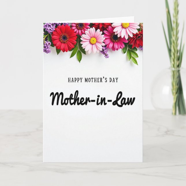 Charming Purple Mothers Day Card (Front)