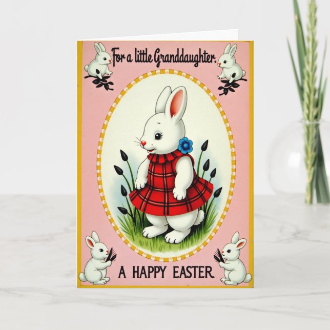 Charming Rabbit Celebration Card (Front)