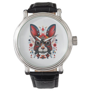 Charming rabbit hygge style colorful playful cute watch