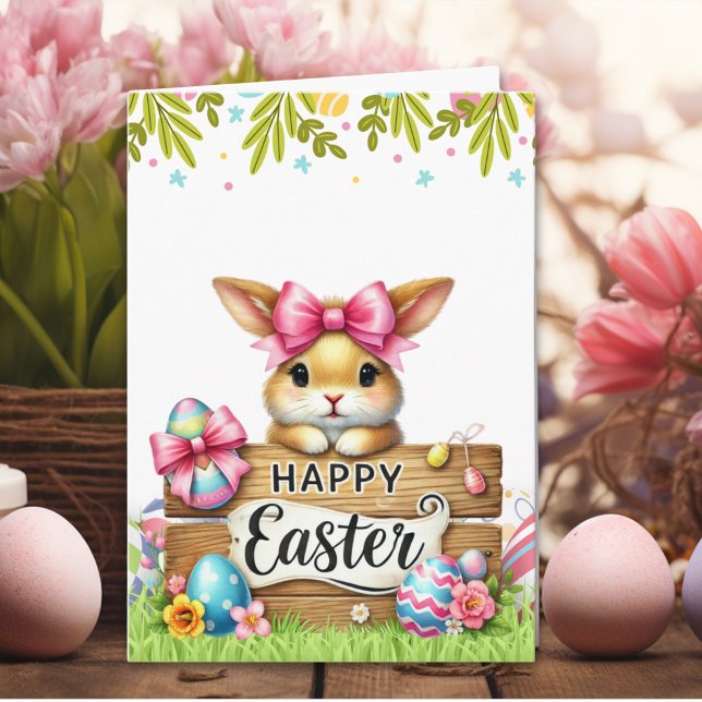 Charming Rabbit-Themed Easter Card (Creator Uploaded)