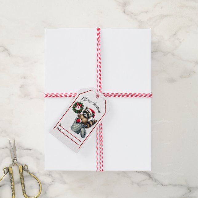 Charming raccoon Christmas tags! Gift Tags (With Twine)
